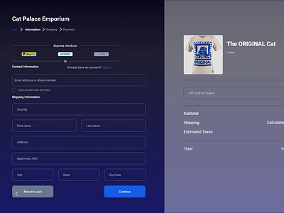 Daily UI :: 002 - Credit Card Checkout