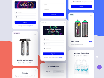 Symbol Design System 2 adaptive blocks components craftwork design design system interface minimal sketch symbol ui ui design ux web