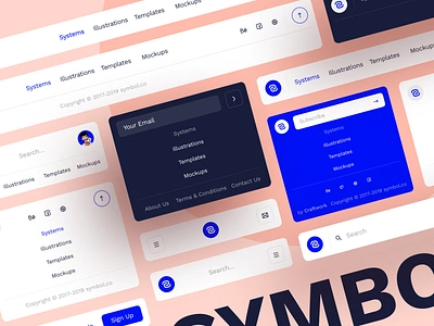 Symbol Design System 2 adaptive blocks components craftwork design design system interface navigation sketch symbol ui ui design ux web