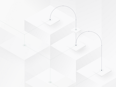 Iso Nodes 03 diagram flat illustration isometric vector white