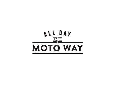 Moto Way all day design icon illustration logo moto pt way