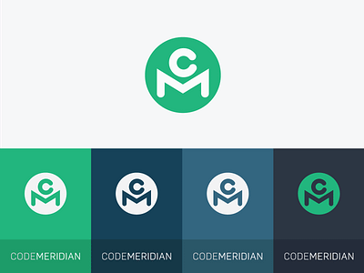 Code Meridian Exlorations branding cm code green icon logo typography