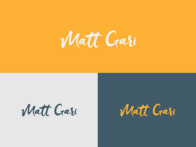 Matt Gari Photography branding design logo matt photography typography