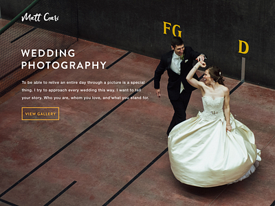 Matt Gari Photography branding design logo photographer photography portfolio webdesign website wedding