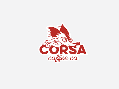 Corsa Coffee Sticker branding coffee corsa design icon illustraion logo sticker typography vector