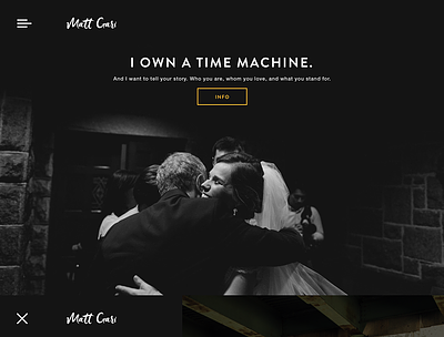 Matt Gari website branding dark design logo matt photography website wedding