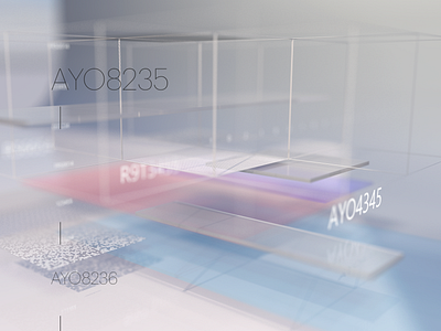 Glassy surfaces 3d abstract app c4d design ux web website