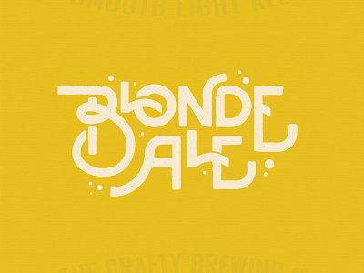Blonde Ale alcohol blonde ale craft beer custom drink drinking illustration label logo logotype typography