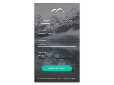 Day 1 // Sign Up Screen daily ui dailyui day 1 day001 day01 sign up