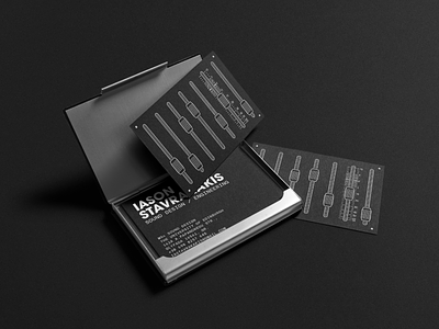 Iason Stavrakakis - Business Cards business card silkscreen sound design