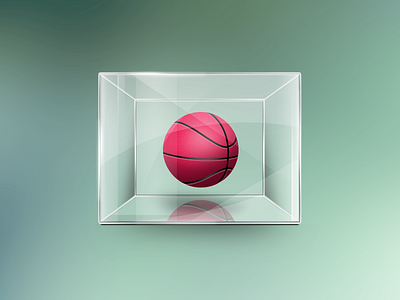Thank You Dribbble ball basketball box cube dribbble glass illustration inspiration invitation invite invites logoswish photoshop reflection retina thanks