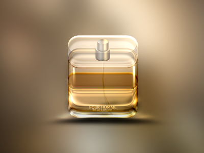 Fragrance Icon brown fragrance glass gold homme icon ios logoswish perfume pour