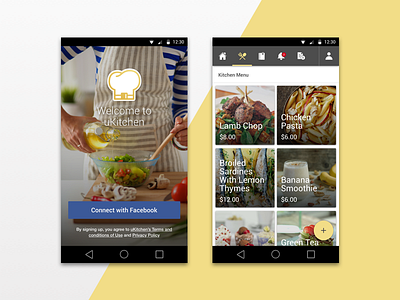 uKitchen App app design food graphic identity minimal mobile photography restaurant simple ui ux
