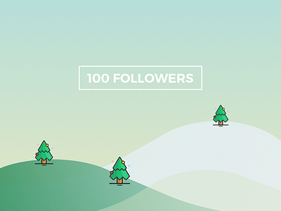 Holidays - 100 Followers christmas gradient graphic holidays icons ui web xmas