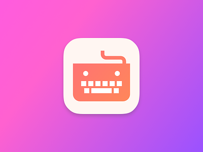 Umoji App Icon app branding emoji emoticon gradient icon keyboard launcher logo
