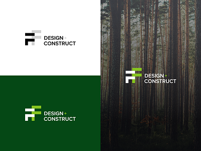FF Design + Construct Logo architect branding building construction design f identity logo mark monogram type