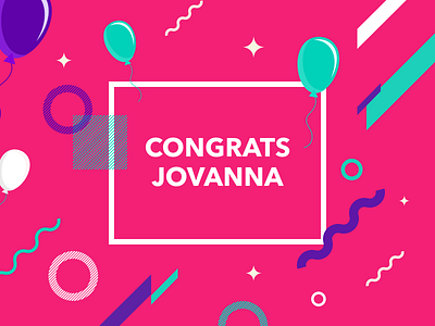 Congrats & Welcome to Dribbble confetti congrats dailyui draft dribbble illustration invites