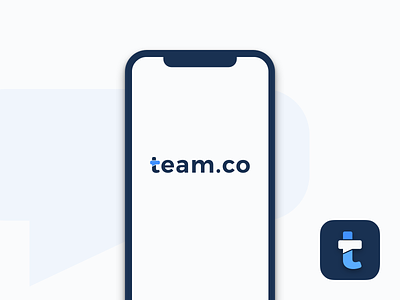 team.co app logo app branding chat communication icon launcher logo ui