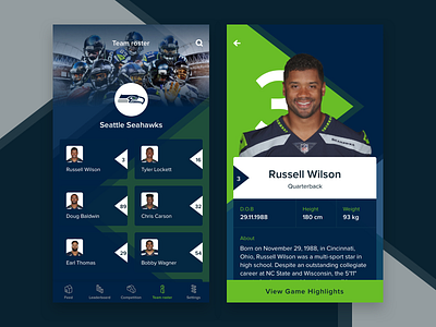 Football App - Team Roster