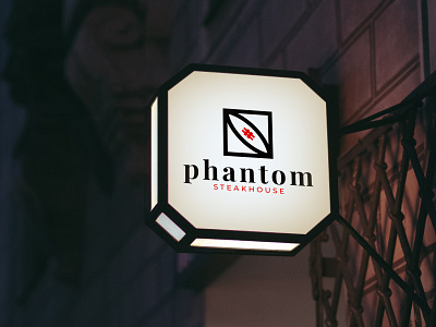 Phantom Steakhouse Logo Concept branding concept design graphic design logo logo design resataurant steakhouse