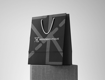 StitchBoutique Shopping Bag brand brand identity branding concept design graphic design logo logo design paper bag print shopping bag tote bag visual visual identity
