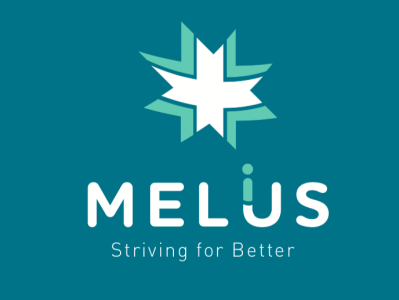 Melius design illustration logo modern typography