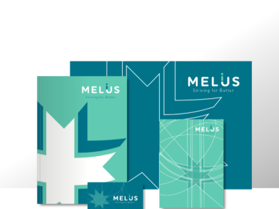 Melius Brand Collateral branding design illustration logo typography vector