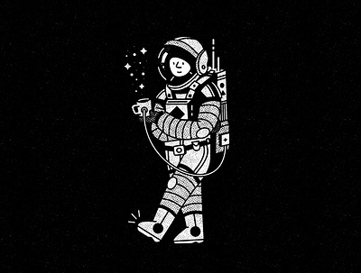 Life Support astronaut astronauts character character design coffee design distressed geometric halftone illustration illustrator life support simple space vector