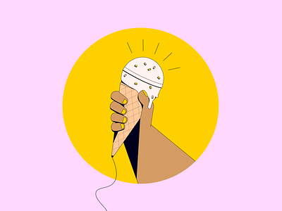 Talking About Ice Cream geometric ice cream icecream illustration illustrator