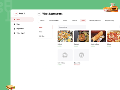 Restaurant Management System UI/UX
