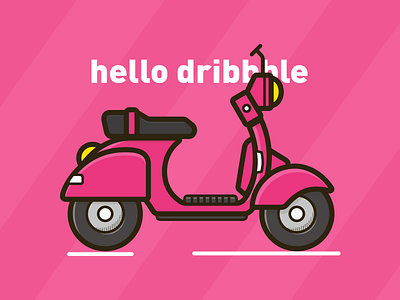 Hello Dribbble hello dribbble icon illustration