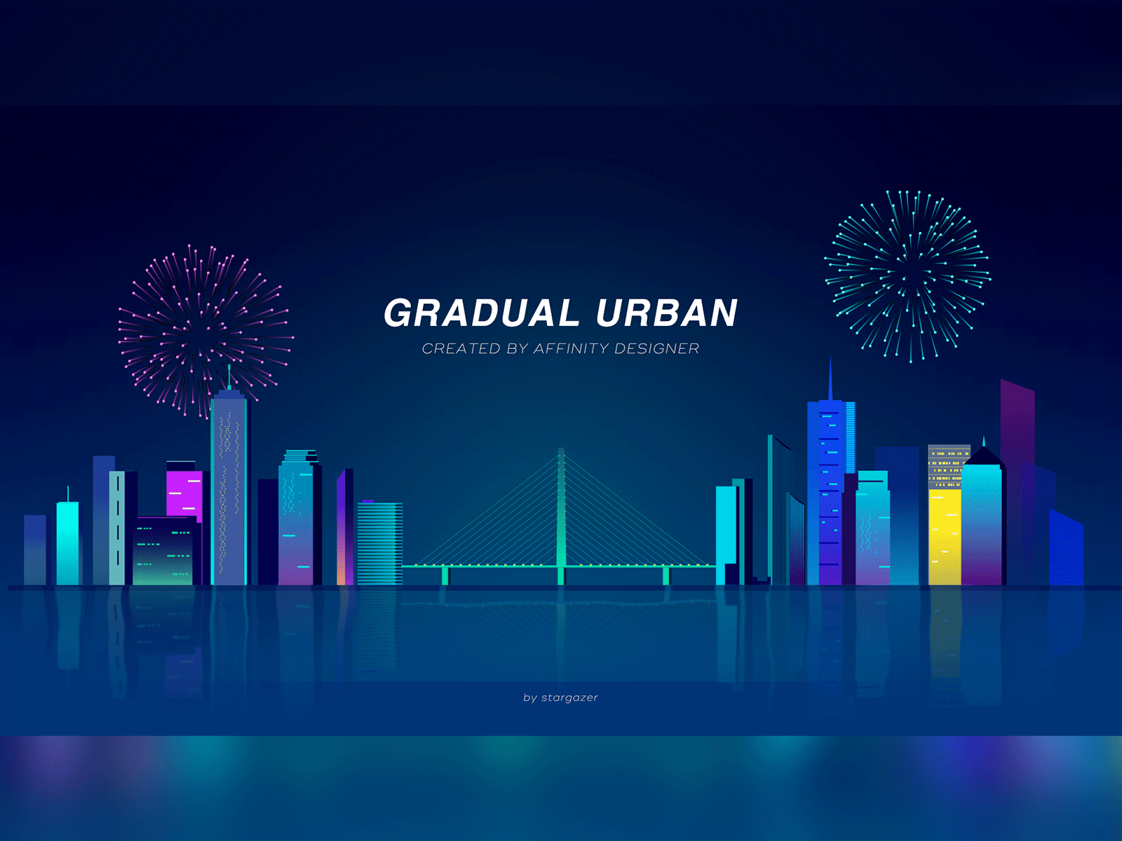 Gradual urban affinitydesigner design illustration ui