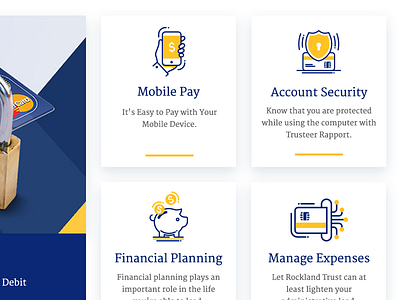 Bank Website Concept bank clean financial icons website