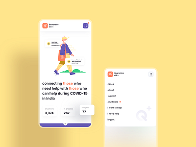 landing page | mobile web app case study corona covid designer freebie freelance landing landing page mobile opensource product quarantine ui uiux ux uxdesign web website