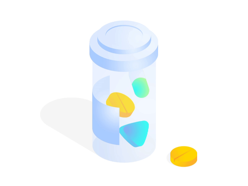 Capsules & Tablets gradients colors contact us web ui animation illustration doctor medicine tablets capsules