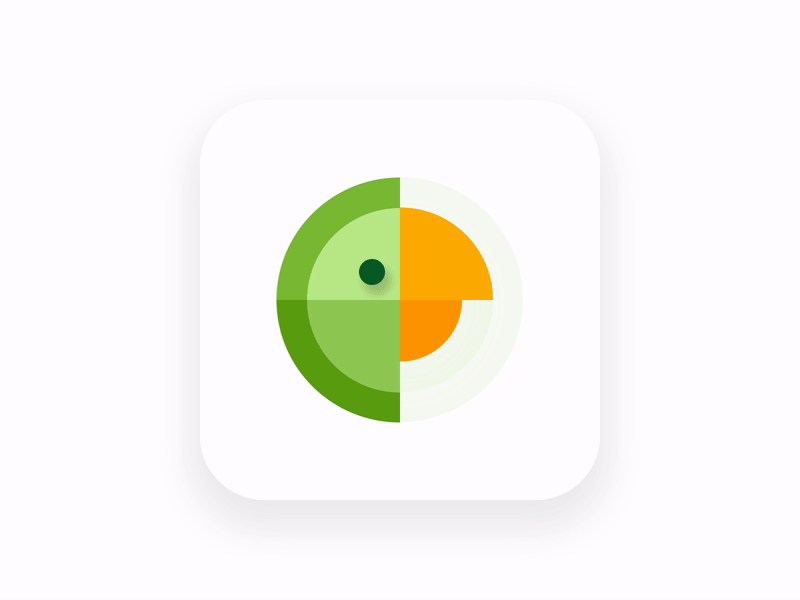 Parradar. Daily UI #005 animation app bird branding challenge dailyui dailyui005 designdrug icon interaction ios logo mobile nift parrot radar search