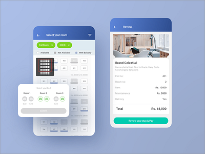 Booking screen app booking casestudy design mobile product selection ui uiux ux