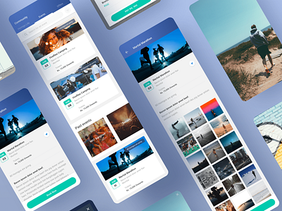 Event & community pages app book booking co living dailyui design event events gallery interaction mobile planning schedule ui ux