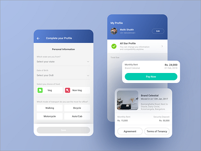 Profile & Payment page app dailyui design edit history interaction mobile payment product profile setting ui user profile ux