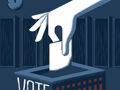 Get Out and Vote blue debates design election flat graphicdesign illustration president red shades vote white