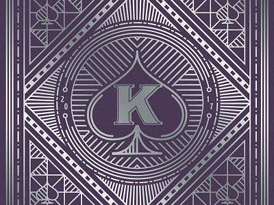 K gradient illustration lettering monoline purple silver typography