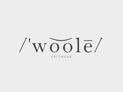 /'woole/ logo WIP branding knitting knitting needles logo mark typography wordmark work in progress