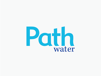 PathWater blue brand mark branding logo simple typography wordmark