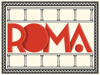 Roma is Homa hand lettering illustration italy lettering monoline rome typography