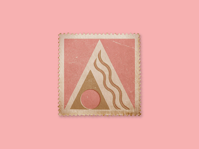 A circle line texture distressed gold pink drop cap lettering art deco a