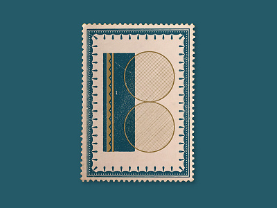 B art deco b blue decoration distressed drop cap gold initial lettering stamp type vintage