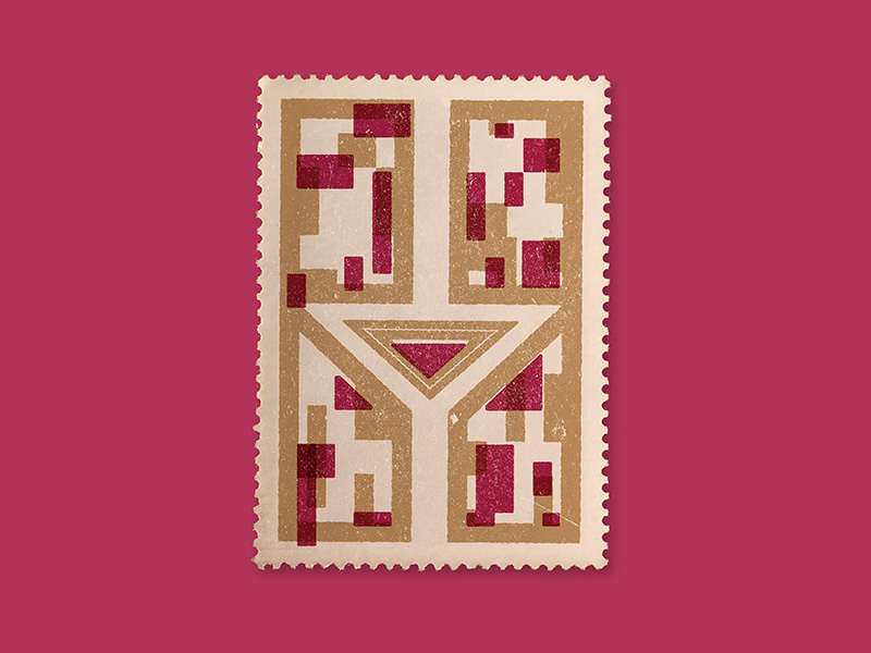 H maroon typography type lettering letter initial gold cap drop contrast deco art