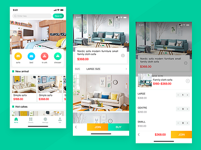 Furniture app ui ux