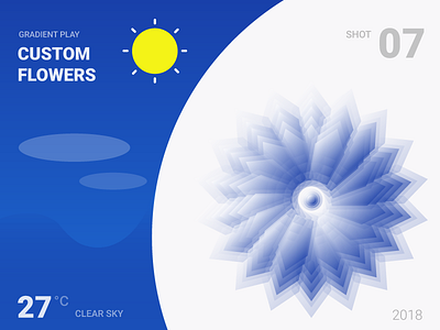 Custom Gradient Flower: Day - Weather Forecast calendar cool design flowers forecast gradient modern sky sun weather