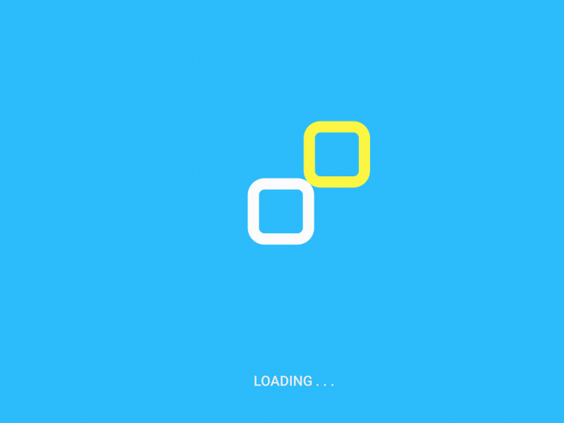 Loading Screen Animation #6 animation color harmony cool design graphic design illustration loader modern motion graphics royal blue screen loader ui yellow
